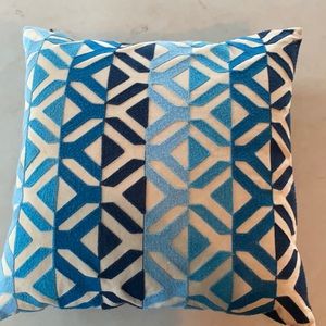 Blue print pillow cover